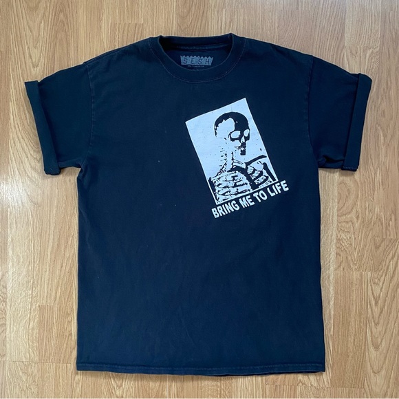 Bones Team Sesh Graphic Tee Black Shirt Distressed teamsesh M - Picture 10 of 10